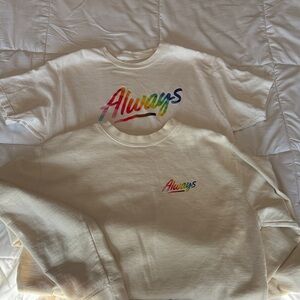 “Always” Rainbow 3 Tees & 1 Sweatshirt